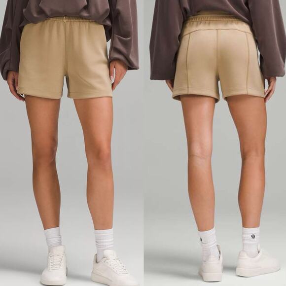 Lululemon Softstreme High Rise Shorts 4” Modal Pull On Filbert Tan Women’s 4 - Picture 2 of 10